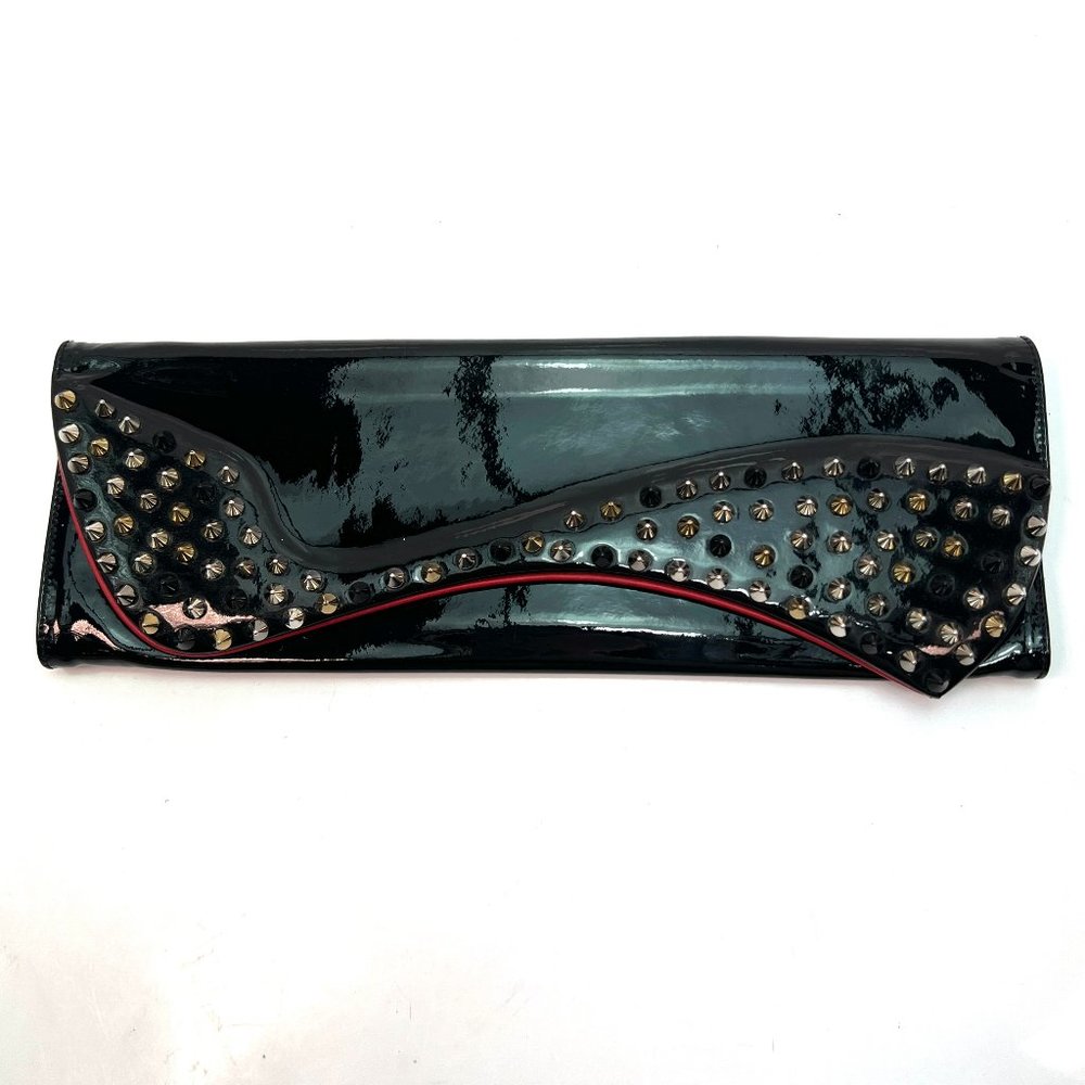 Christian Louboutin Pigalle Spikes Patent Clutch